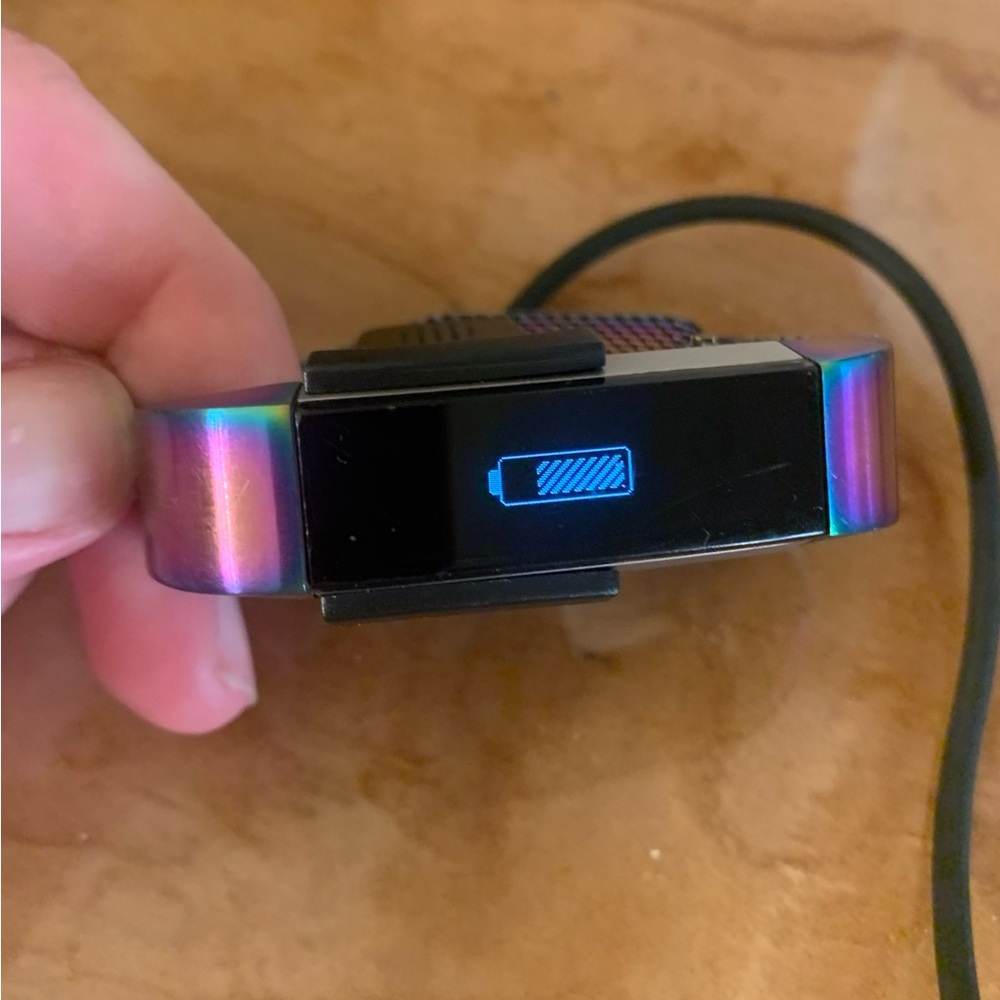 Fitbit Alta Iridescent Fitness Tracker with Charging Cable & extra bands